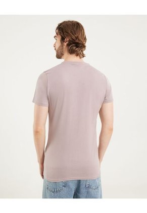 Camiseta Para Hombre Manga Corta Cuello Redondo Color Uva Marca Ostu #60091711