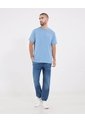 Camiseta  Para Hombre Manga Corta Cuello Redondo Color Azul Marca Ostu #60091844 de Ostu