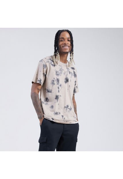 Camiseta Para Hombre Manga Corta Color Beige Marca Ostu #60091043