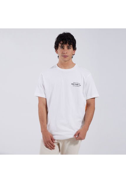Camiseta Para Hombre Manga Corta Color Blanco Marca Ostu #60091046