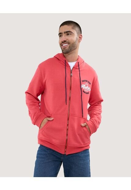 Buzo Para Hombre Zipper Color Rojo Marca Ostu #60060387