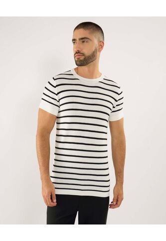 Camiseta Para Hombre Manga Corta Cuello Redondo Color Crudo Marca Ostu #60091594 Ostu