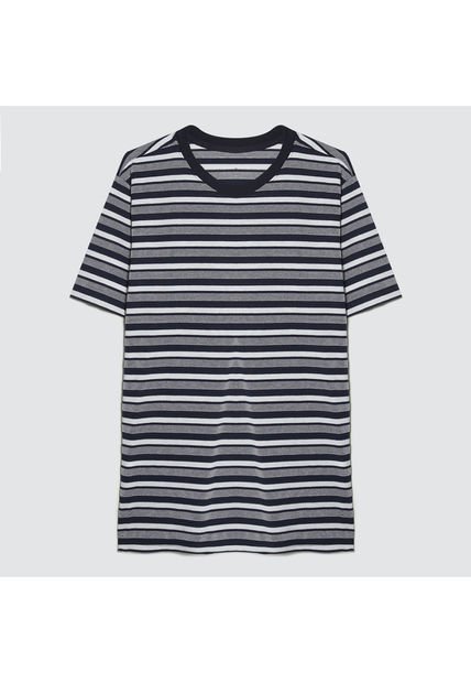 Camiseta Para Hombre Manga Corta Color Azul  Marca Ostu #60091087
