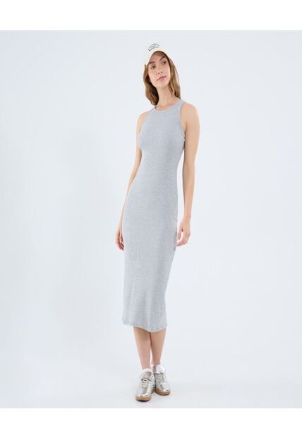 Vestido Para Mujer M/Sisa Largo Color Gris Marca Ostu #40170299
