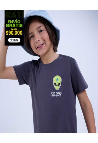 Camiseta Para Niño Manga Corta Color Negro Marca Ostu #80090226 Ostu