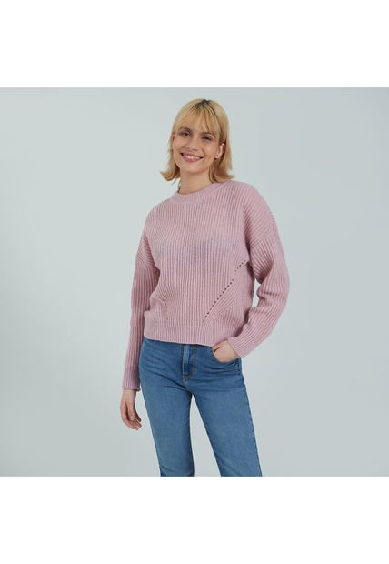 Saco Para Mujer Cuello Redondo Color Morado Marca Ostu #40330079