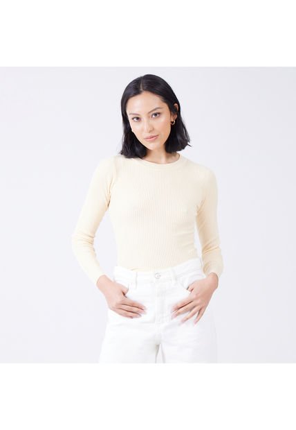 Saco Para Mujer Cuello Redondo Color Beige Marca Ostu #40330075