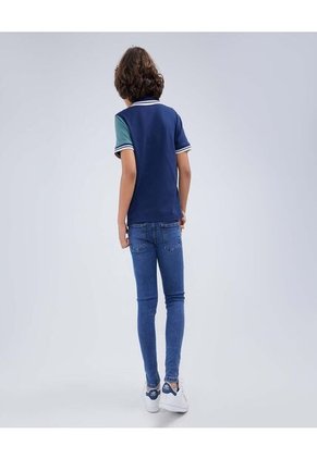 Polo Para Niño Manga Corta Color Verde  Marca Ostu #80110084