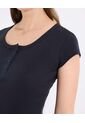 Camiseta  Para Mujer Manga Corta Cuello Redondo Color Negro Marca Ostu #40092698 de Ostu