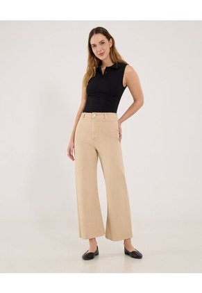 Jean Para Mujer Culotte Color Beige Marca Ostu #40160490