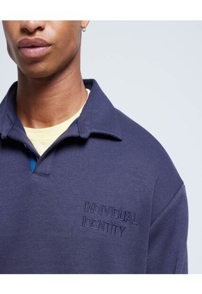 Buzo Para Hombre Cuello Camisero Color Azul  Marca Ostu #60060369