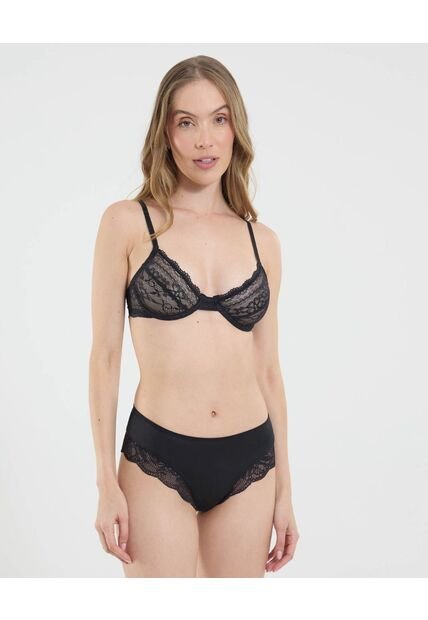 Panty Para Mujer Hipster Color Negro Marca Ostu #40800092