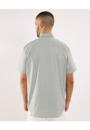 Camisa Para Hombre Manga Corta Sin Bolsillo Cuello Casual M Color Negro Marca Ostu #60010870