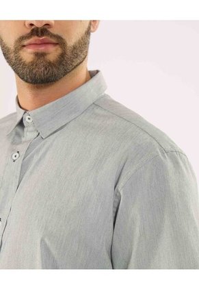 Camisa Para Hombre Manga Corta Sin Bolsillo Cuello Casual M Color Negro Marca Ostu #60010870