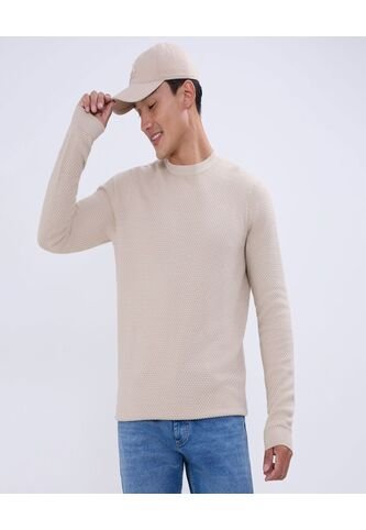 Saco Para Hombre Cuello Redondo Color Beige Marca Ostu #60330046 Ostu