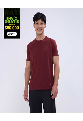 Camiseta Para Hombre Manga Corta Color Vino Marca Ostu #60091481 Ostu
