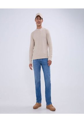 Saco Para Hombre Cuello Redondo Color Beige Marca Ostu #60330046