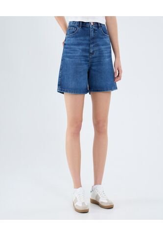 Bermuda Para Mujer Wide-Leg Color Azul Marca Ostu #40100102 Ostu