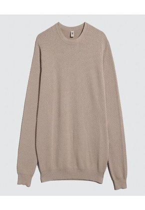 Saco Para Hombre Cuello Redondo Color Beige Marca Ostu #60330046