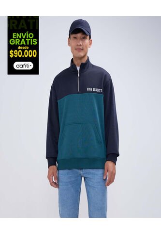 Buzo Para Hombre Cuello Alto O Cuello Tortuga Color Azul  Marca Ostu #60060454 Ostu