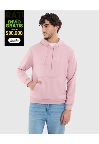 Buzo Para Hombre Hoodie Color Rosado  Marca Ostu #60060395 Ostu