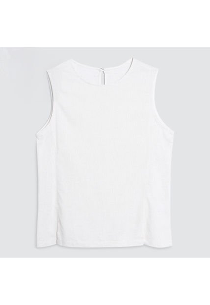 Blusa Para Mujer Manga Sisa Color Blanco Marca Ostu #40120821