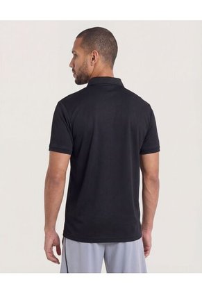 Polo  Para Hombre Cuello Maquina Sin Bolsillo Color Negro Marca Ostu #60110887