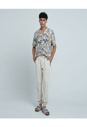 Pantalon Para Hombre Jogger Color Beige Marca Ostu #60070296