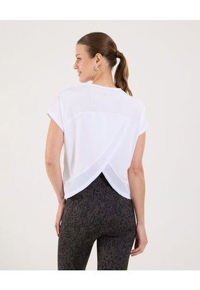 Camiseta Para Mujer Manga Corta Cuello Redondo Color Blanco Marca Ostu #40092453