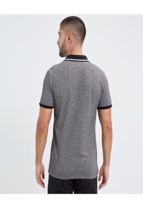 Polo Para Hombre Cuello Tejido Sin Bolsillo Color Negro Marca Ostu #60110761