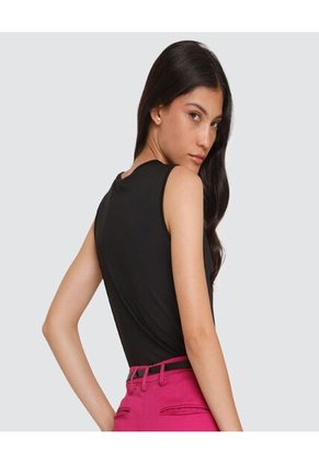 Top Para Mujer Cuello Redondo Color Negro Marca Ostu #40220243