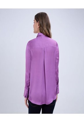 Camisa Para Mujer Manga Larga Color Morado Marca Ostu #40010223