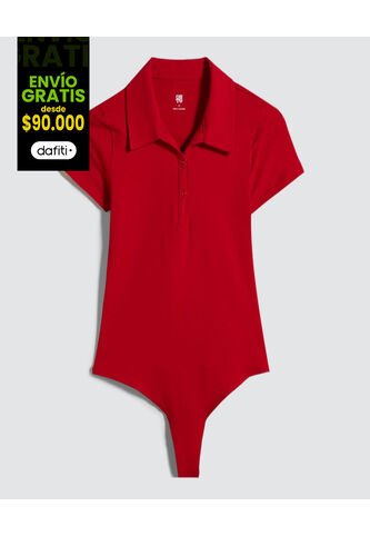 Body Para Mujer Manga Corta Color Rojo Marca Ostu #40200143 Ostu