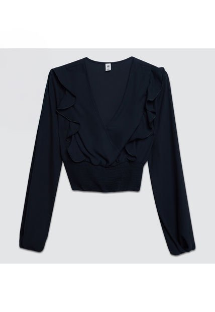 Blusa Para Mujer Manga Larga Color Negro Marca Ostu #40120876