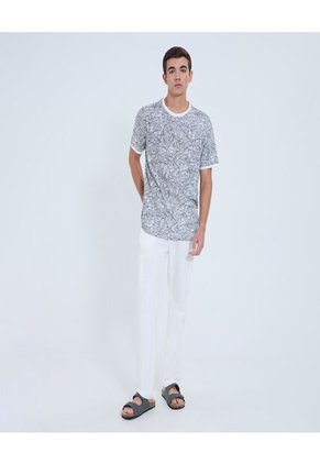 Camiseta Para Hombre Manga Corta Cuello Redondo Color Negro Marca Ostu #60091552