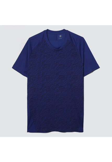 Camiseta Para Hombre Manga Corta Color Azul  Marca Ostu #60091076