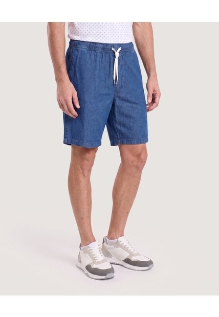 Bermuda Jogger Denim Ligera  Para Hombre Azul Ostu