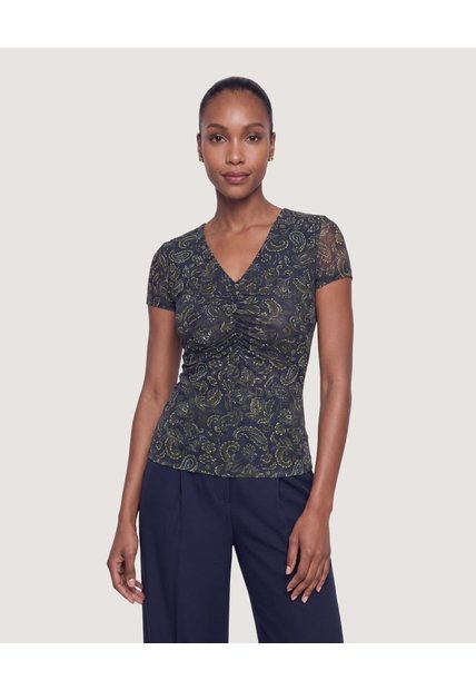 Pantalón Wide Leg Sastre  Para Mujer Azul Ostu