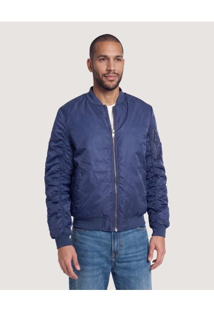 Chaqueta Bomber  Para Hombre Azul Ostu