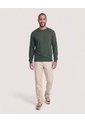 Saco Tejido Cuello Redondo  Para Hombre Verde Ostu de Ostu