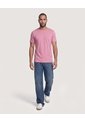 Camiseta Basica Cuello Redondo  Para Hombre Rosa Ostu de Ostu