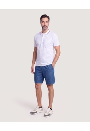 Bermuda Jogger Denim Ligera  Para Hombre Azul Ostu