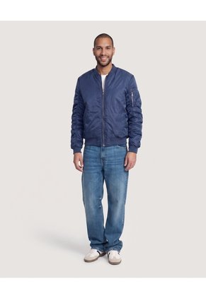 Chaqueta Bomber Para Hombre Azul Ostu
