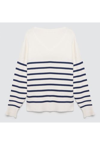 Saco Para Mujer Cuello V Color Azul  Marca Ostu #40330078 Ostu