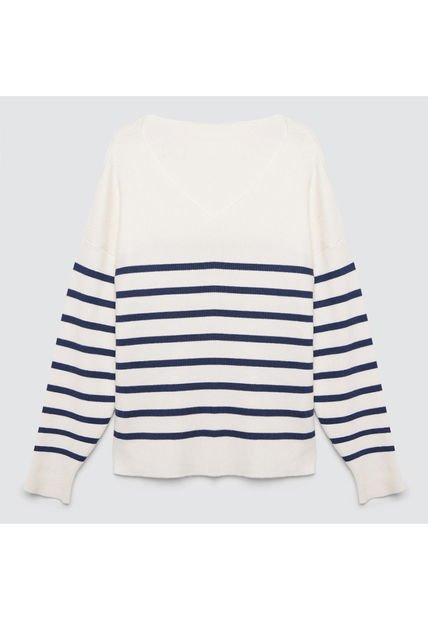Saco Para Mujer Cuello V Color Azul  Marca Ostu #40330078