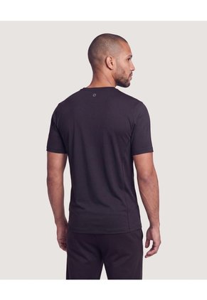 Camiseta Fitted Active  Para Hombre Negro Ostu
