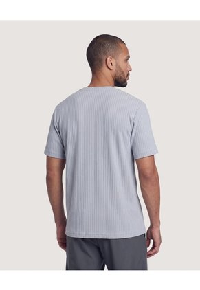Camiseta Regular Texturizada  Para Hombre Gris Ostu
