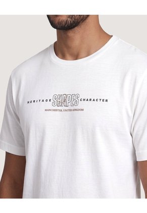 Camiseta Screen Regular Para Hombre Crema Ostu