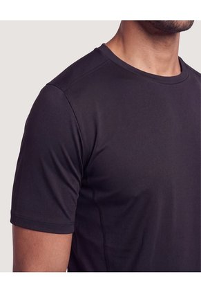 Camiseta Fitted Active  Para Hombre Negro Ostu