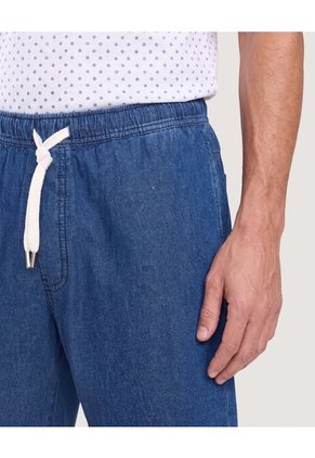Bermuda Jogger Denim Ligera  Para Hombre Azul Ostu